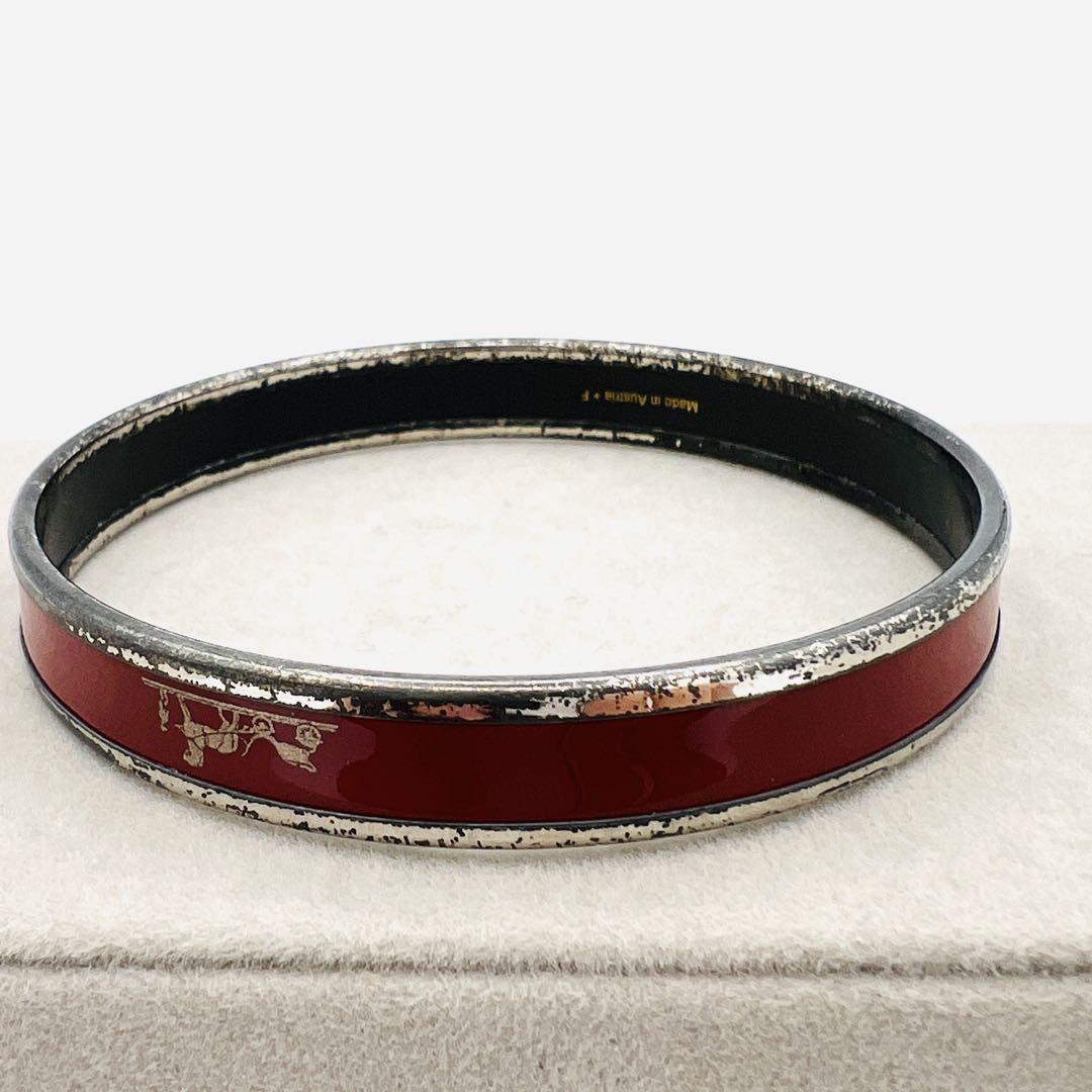 HERMES エルメス バングル 赤 レッド 袋付き