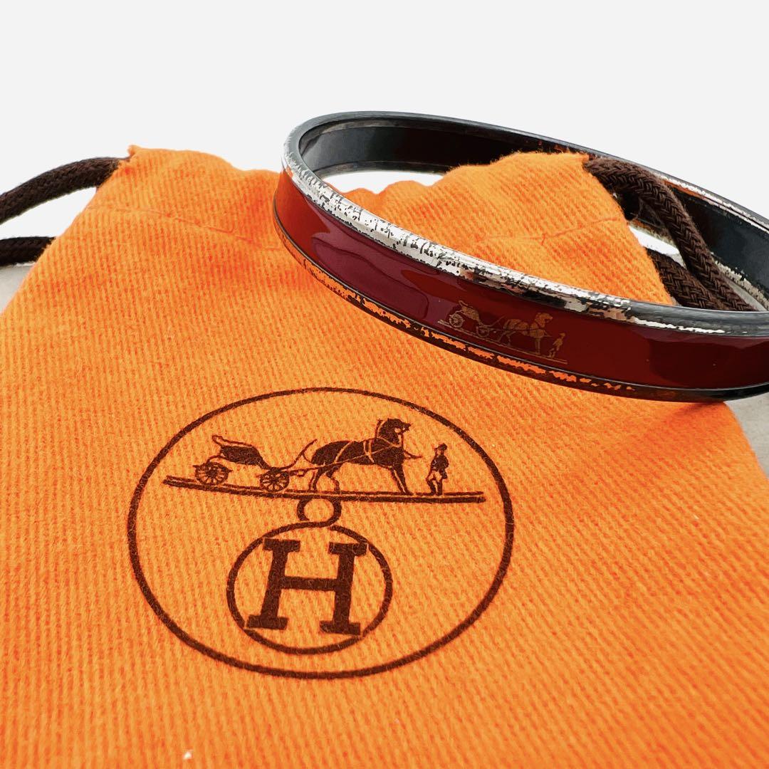 HERMES エルメス バングル 赤 レッド 袋付き