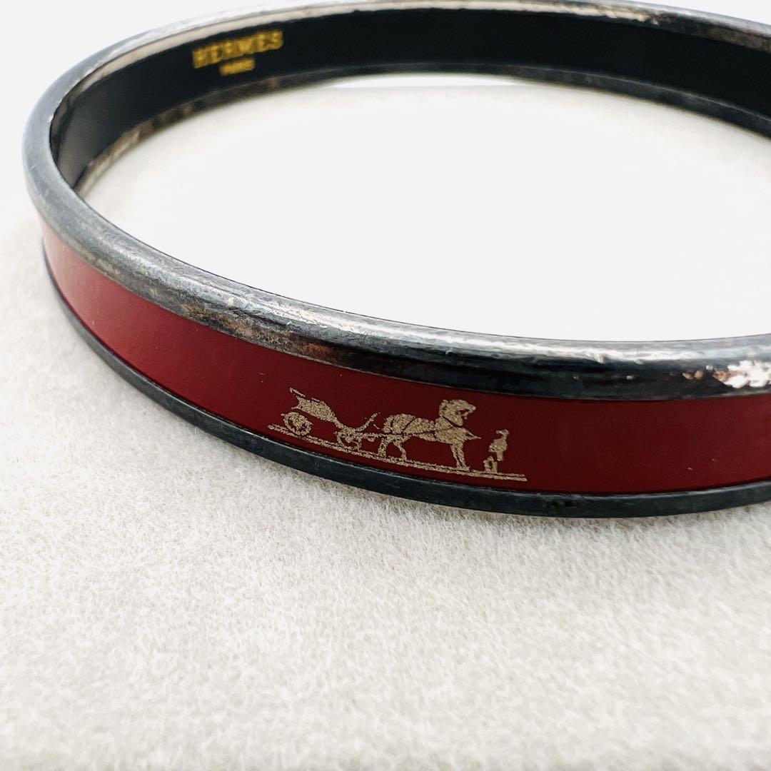 HERMES エルメス バングル 赤 レッド 袋付き