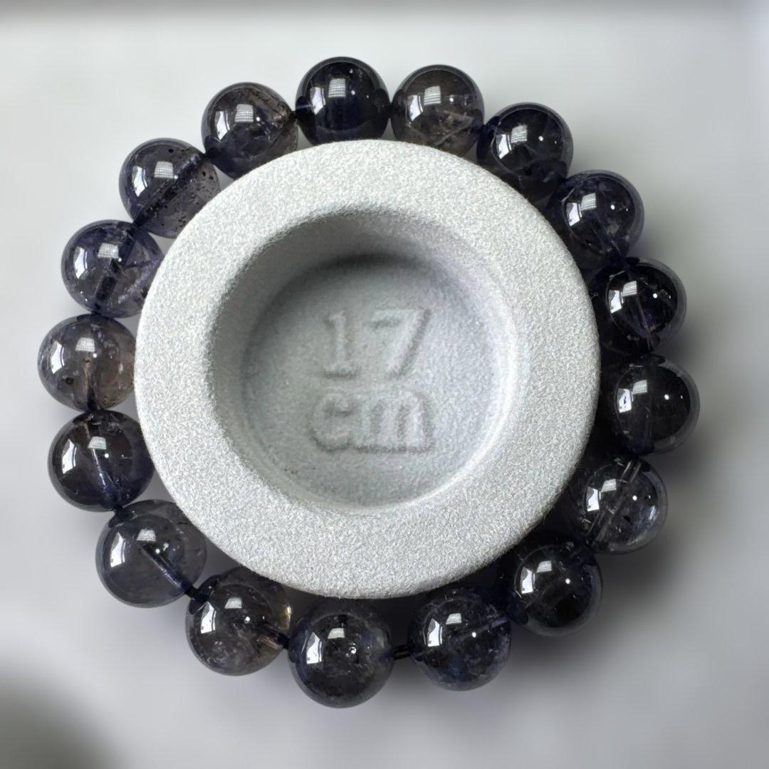 【人生の羅針盤】宝石質 アイオライトブレス 約12mm 【人生の羅針盤】宝石質 アイオライトブレス 約12mm