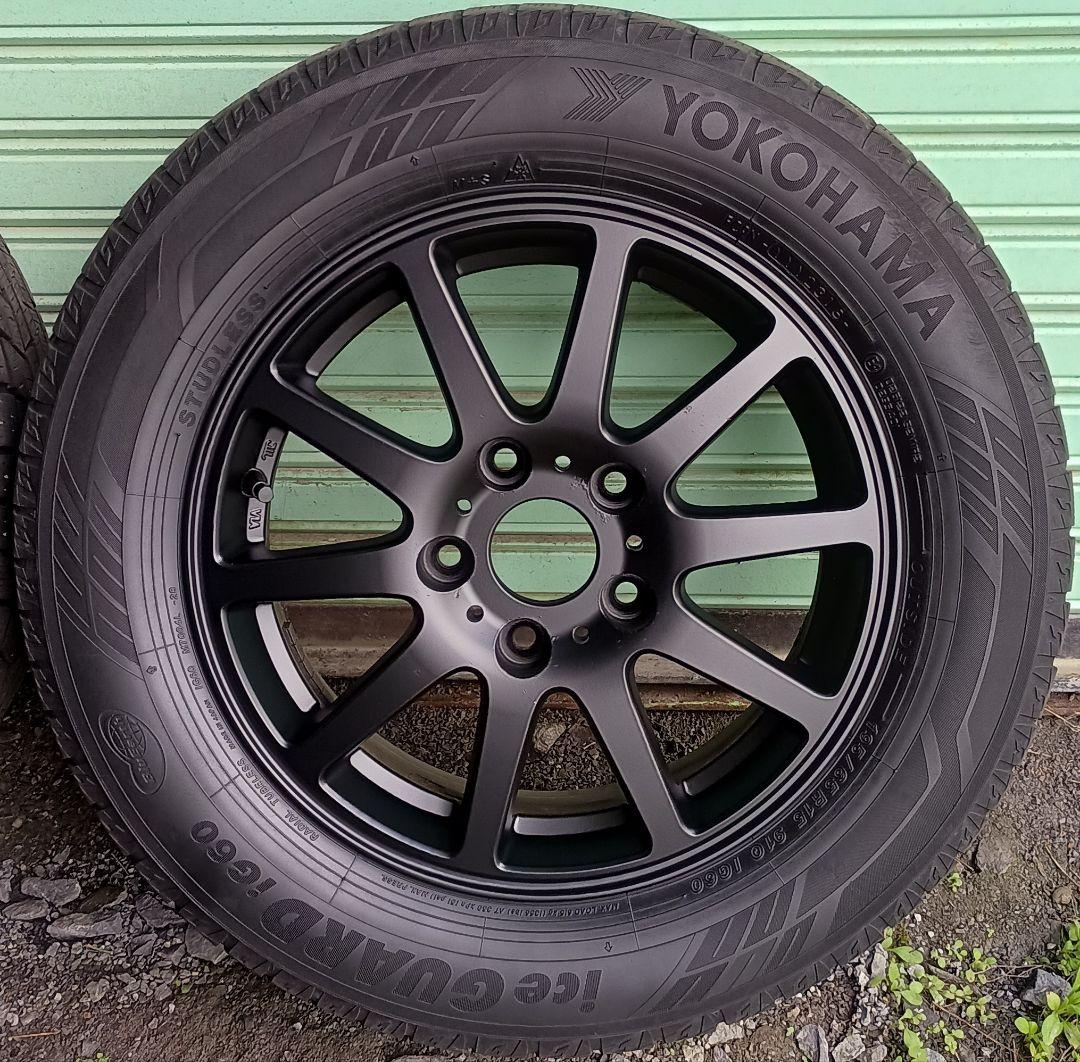 195/65R15・ブラックアルミホイール＆スタッドレスタイヤ4本