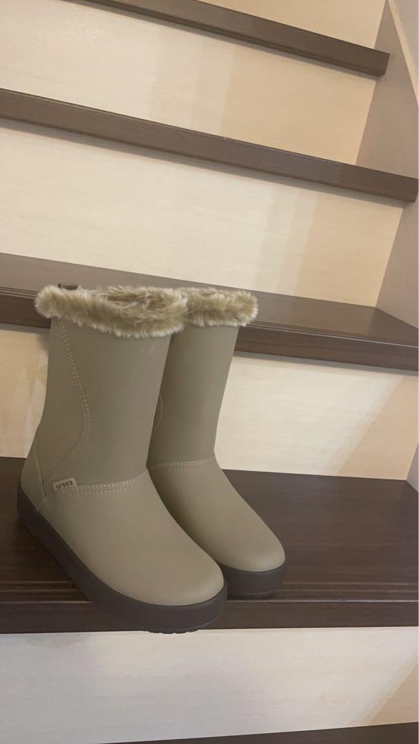 クロックス　ファーブーツ　レインブーツCROCS