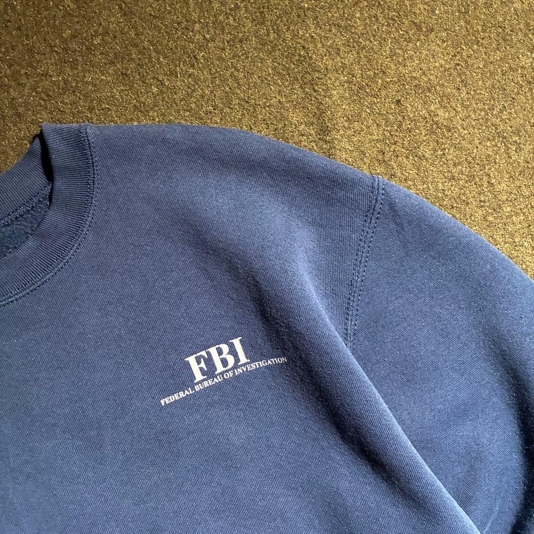 90s メキシコ製 FBI 捜査官 プリント スウェット L ネイビー 90s メキシコ製 FBI 捜査官 プリント スウェット L ネイビー