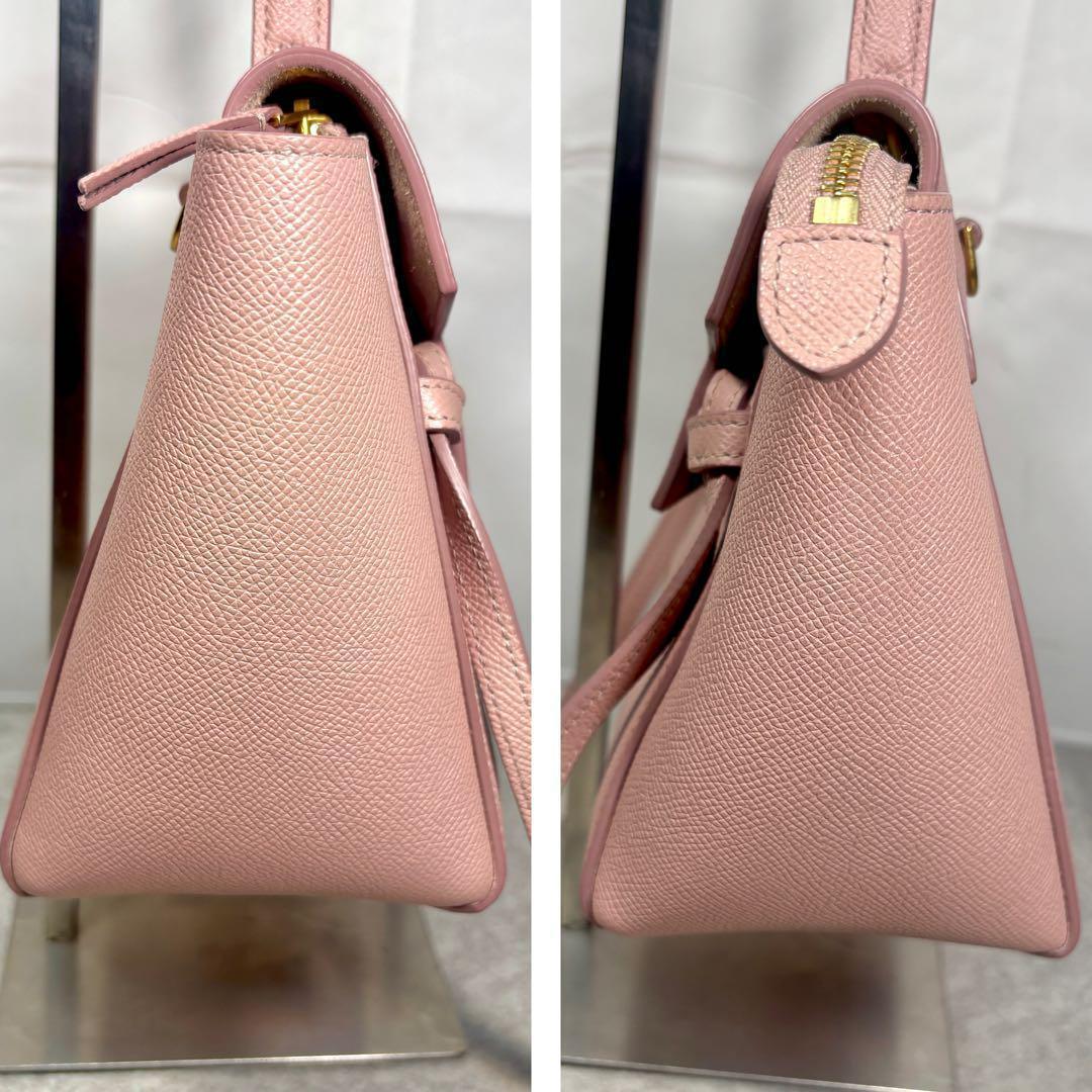 CELINE セリーヌ ベルトバッグ ナノ ハンド/ショルダーバッグ ピンク