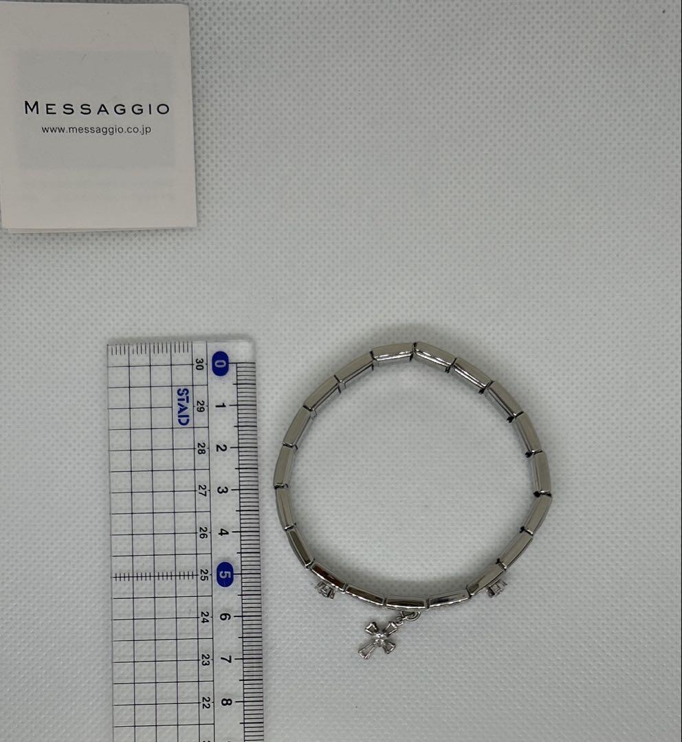 MESSAGGIO シルバー ブレスレット クロスチャーム - メルカリ