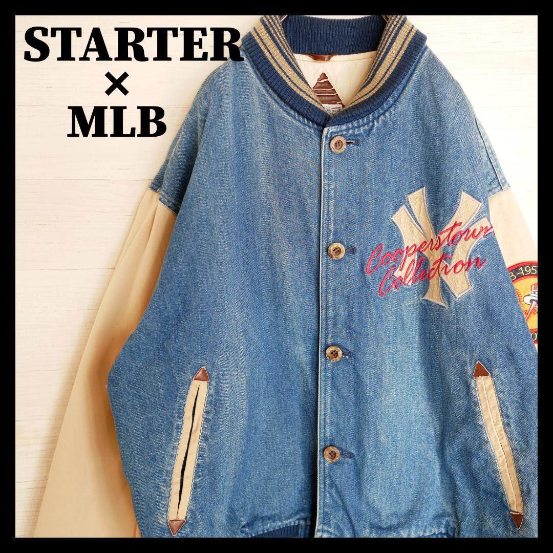 FRANKLIN & MARSHALL ロゴ刺繍 スタジャン 牛革袖 フランクリンマーシャル FRANKLIN&MARSHALL 袖レザー切替ロゴ
