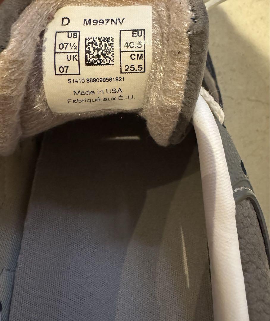 New Balance 997 ネイビー/グレー スニーカー サイズ25.5
