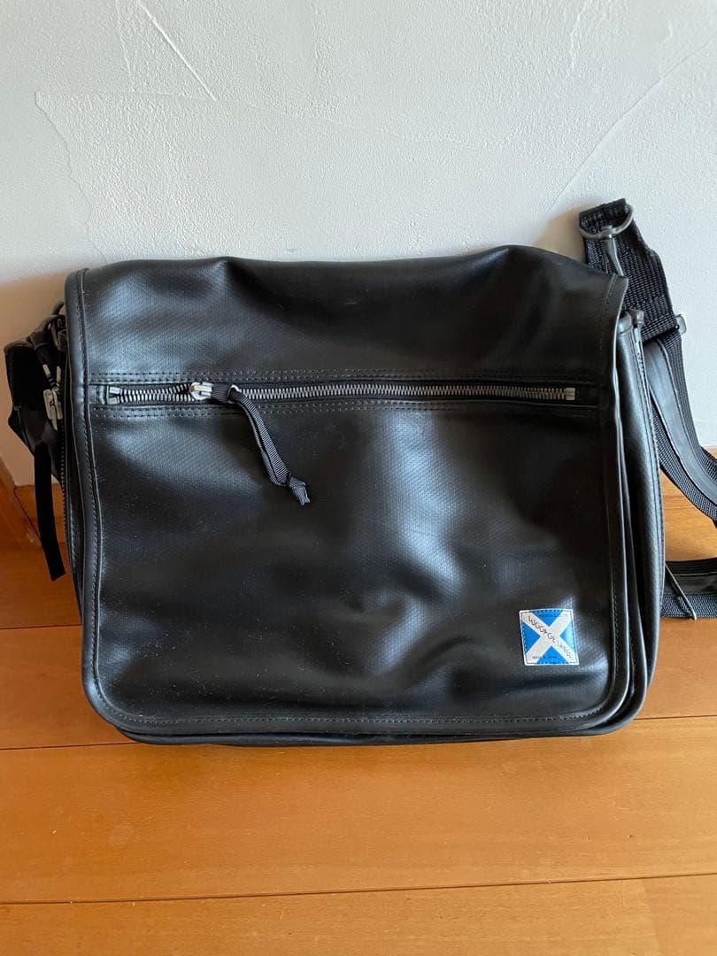 吉田カバン Luggage Label ブラック ショルダーバッグ 青バッテンLUGGAGE LABEL