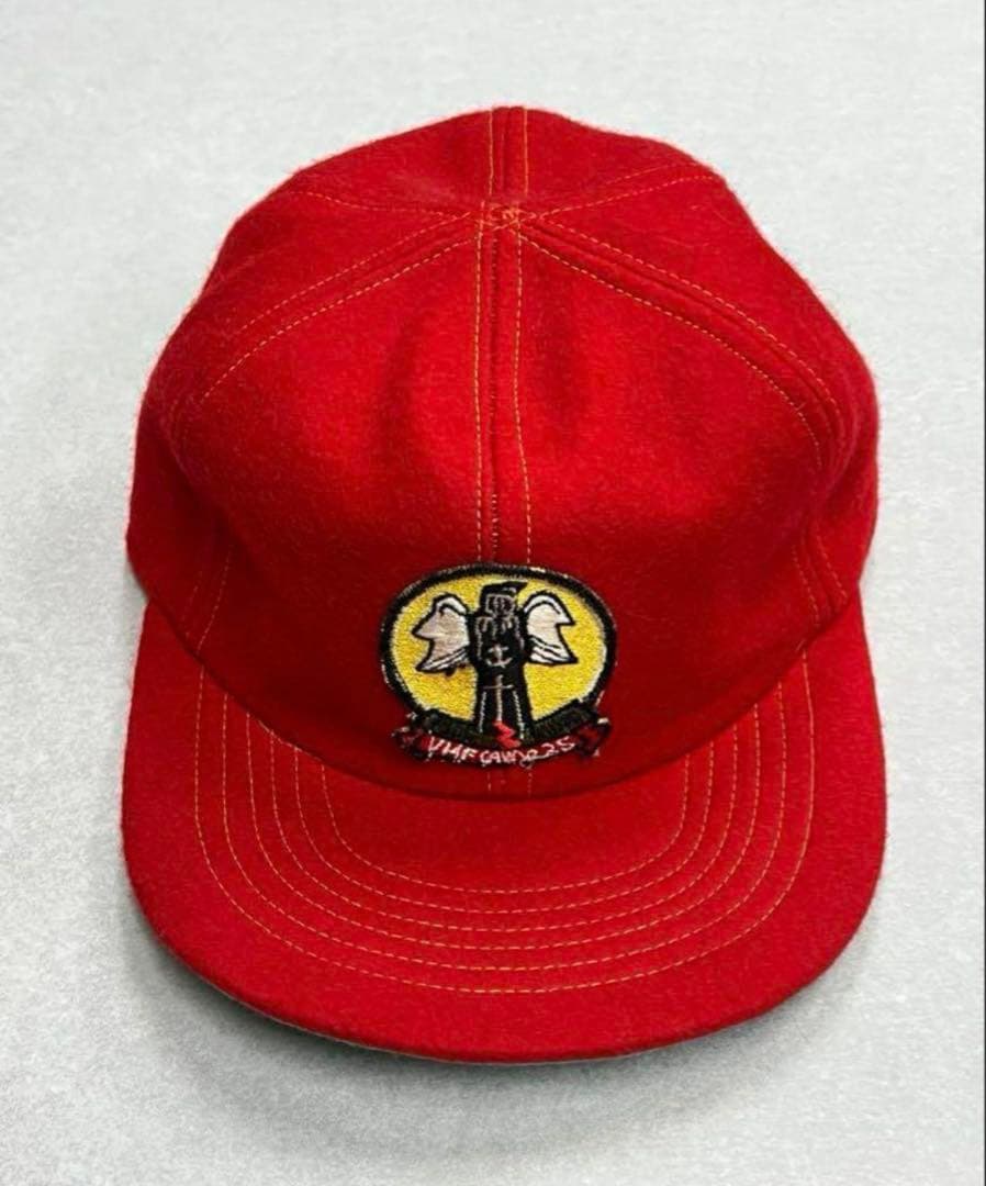 貴重 ベトナム戦争 実物 海兵隊 USMC ビンテージ キャップ 手刺繍