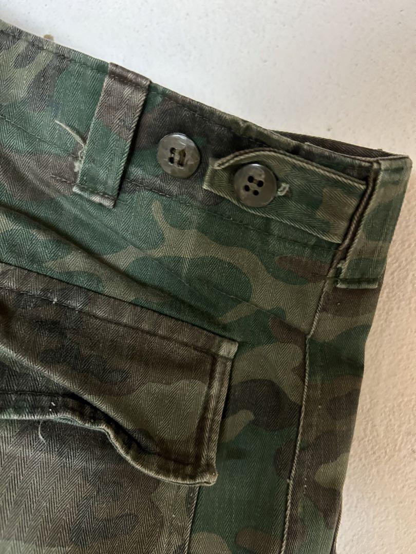 正規代理店 60s 50s military パンツ ヘリンボーン 迷彩 パンツ
