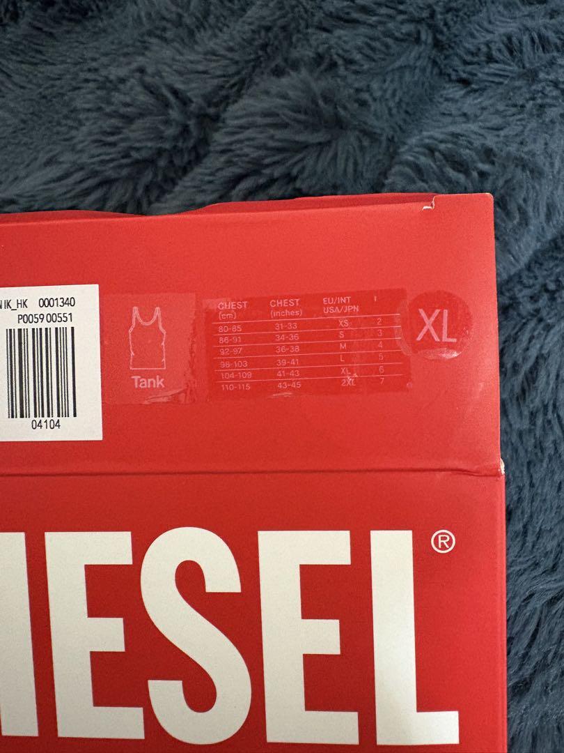 新品 DIESEL XL ホワイト & グレー 2 枚　タンクトップ