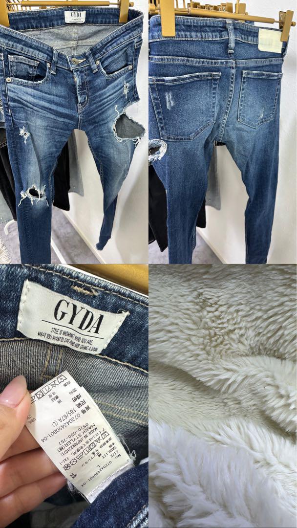 GYDA デニムショートパンツ・レザー スカート・スキニージーンズ セット GYDA デニムショートパンツ・レザー スカート・スキニージーンズ