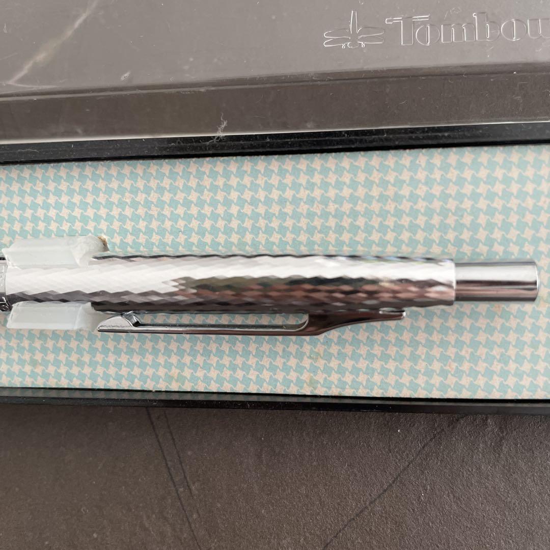 希少・美品】Tombow シャーペン 金属製 波シリーズ 槌目模様