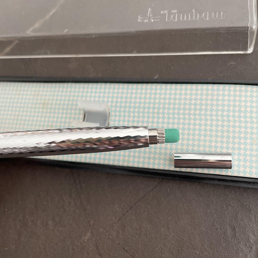 希少・美品】Tombow シャーペン 金属製 波シリーズ 槌目模様