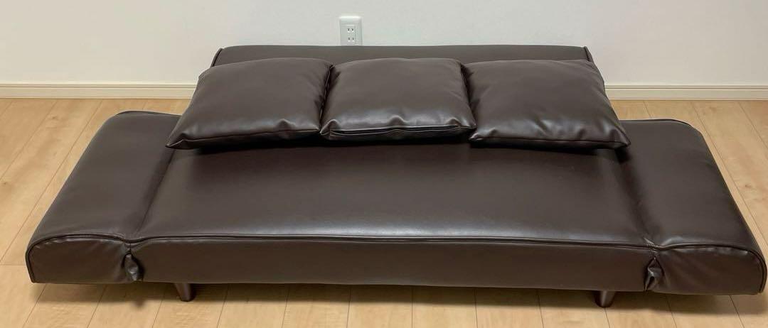 美品　2人掛け　ソファ　ベッド　リクライニング