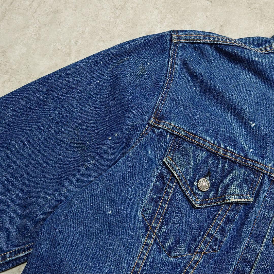 70s Levi's 70505 デニムジャケット 濃紺 ペンキ 42-44
