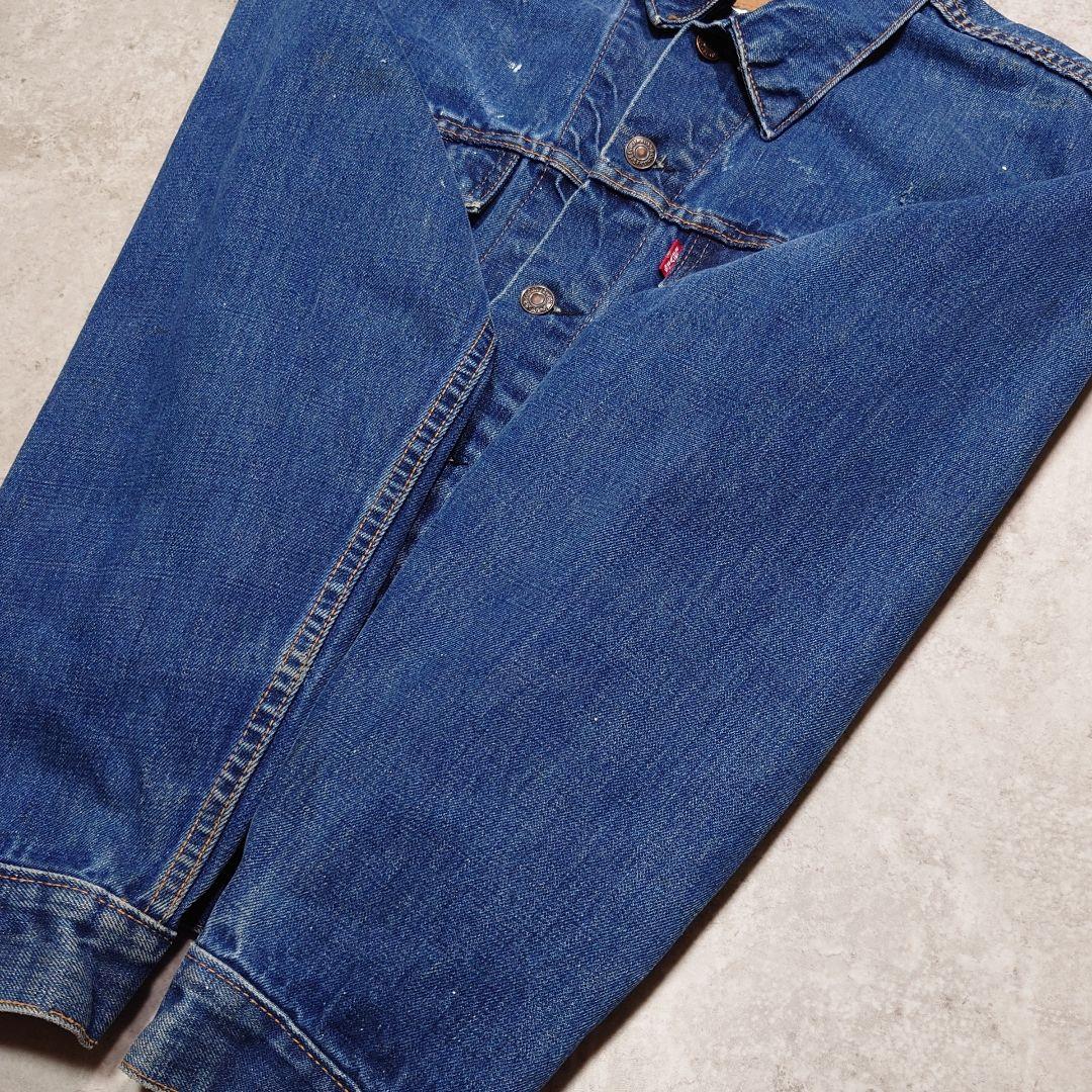 70s Levi's 70505 デニムジャケット 濃紺 ペンキ 42-44