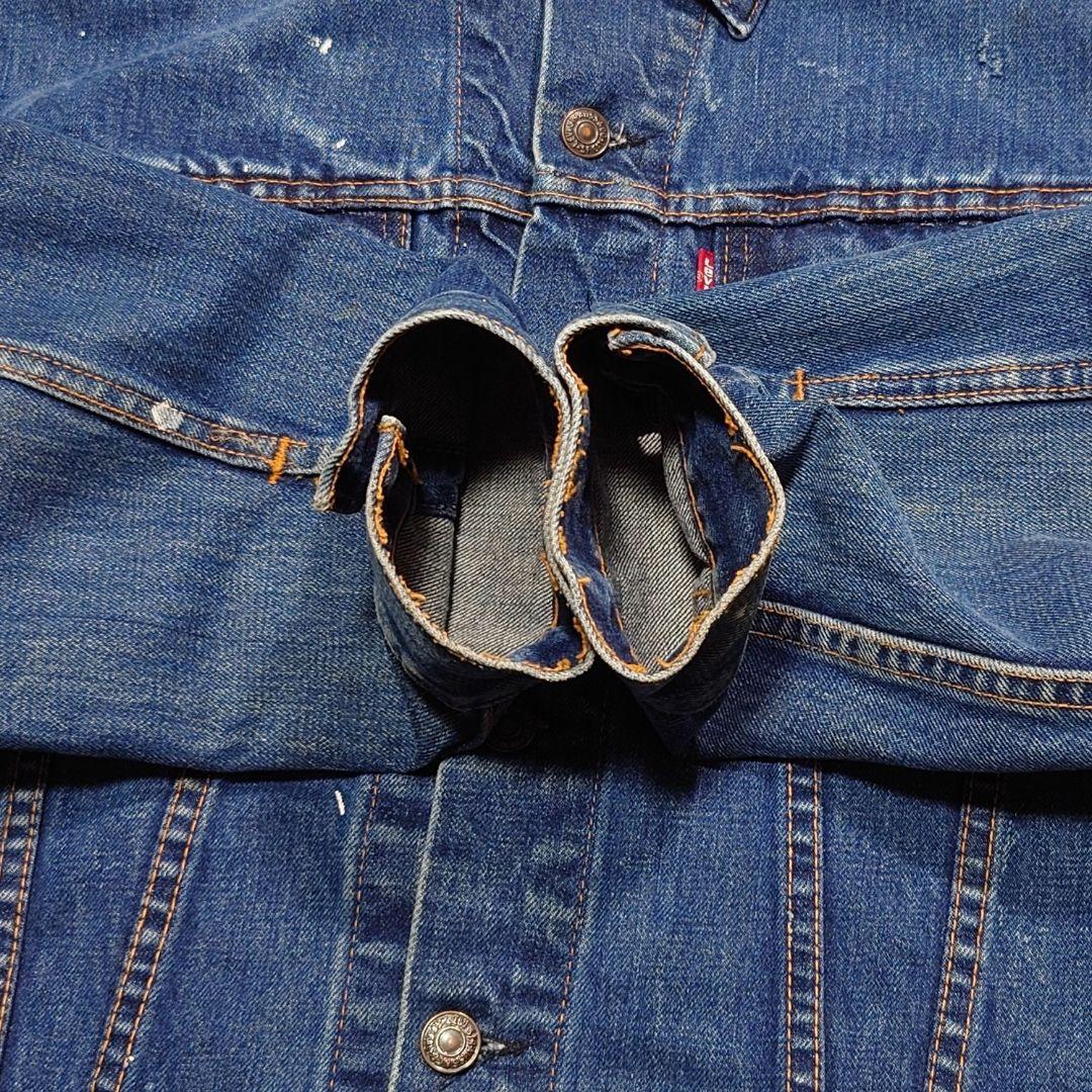 70s Levi's 70505 デニムジャケット 濃紺 ペンキ 42-44