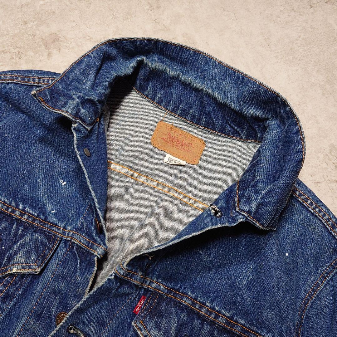 70s Levi's 70505 デニムジャケット 濃紺 ペンキ 42-44
