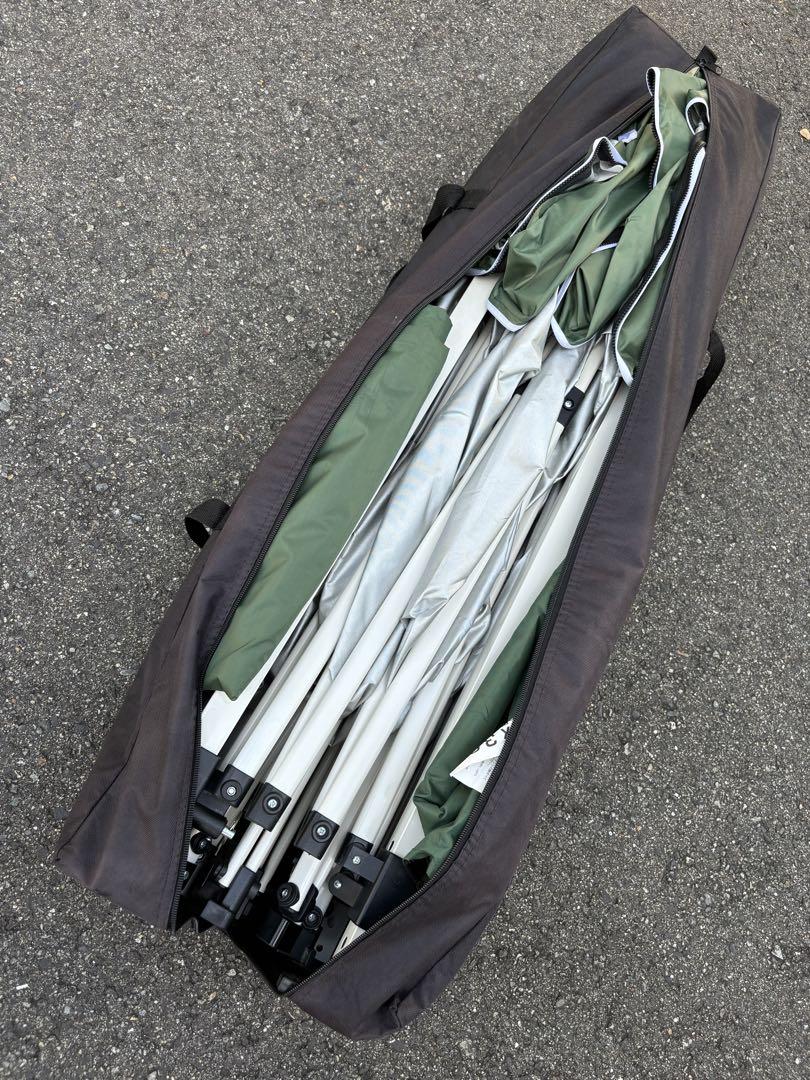 【値下げ】FIELDOORワンタッチタープテント3m×3m サイドシート2枚付