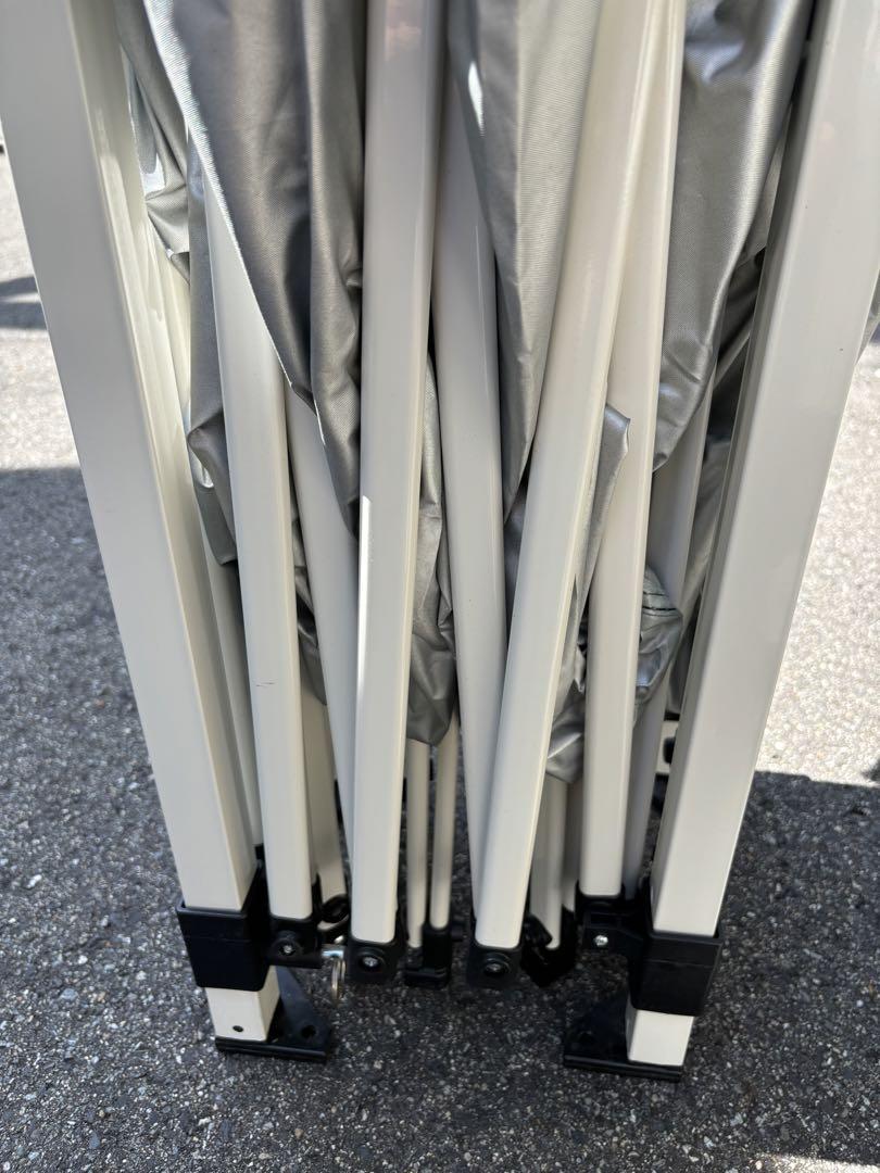【値下げ】FIELDOORワンタッチタープテント3m×3m サイドシート2枚付