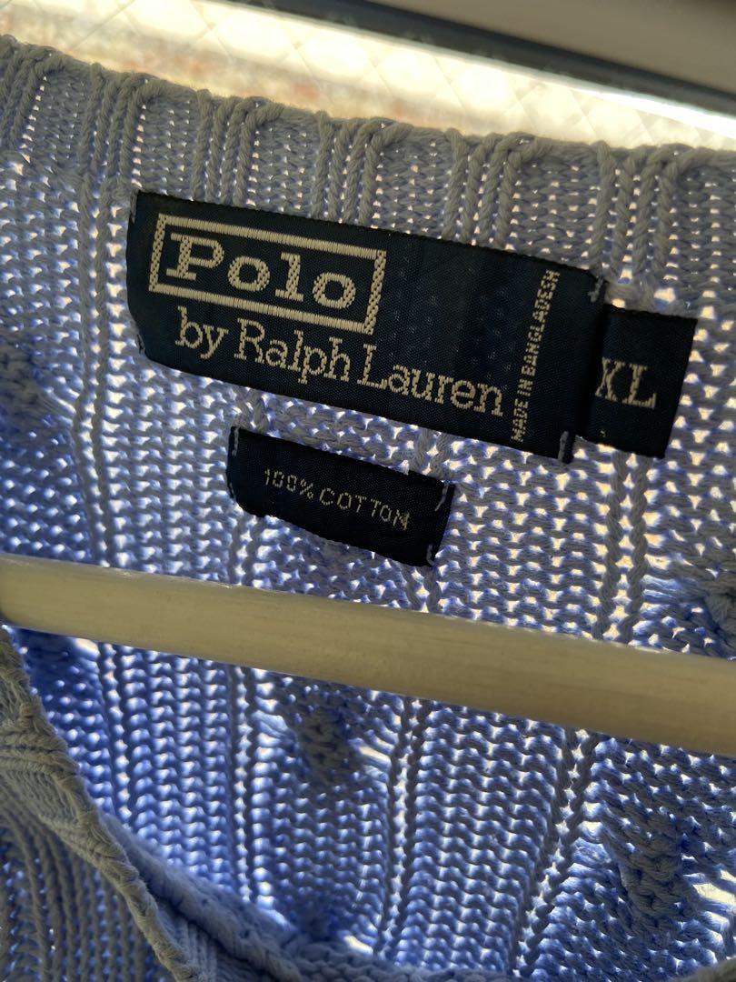 POLO RALPH LAUREN ポロ・ラルフローレンコットンニット水色