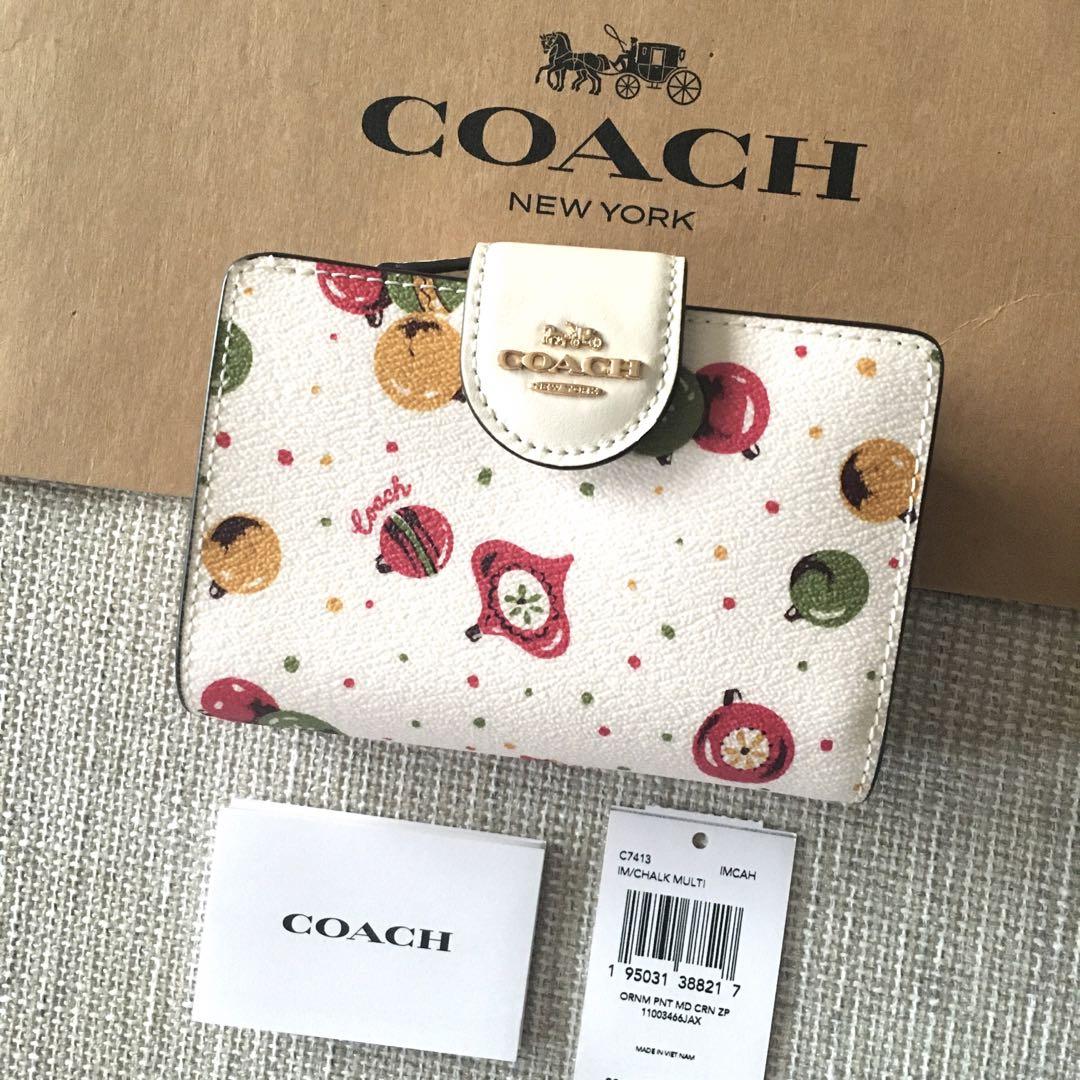 新品 COACH コーチ 定価39,600円 二つ折り 財布 IMCAH小物