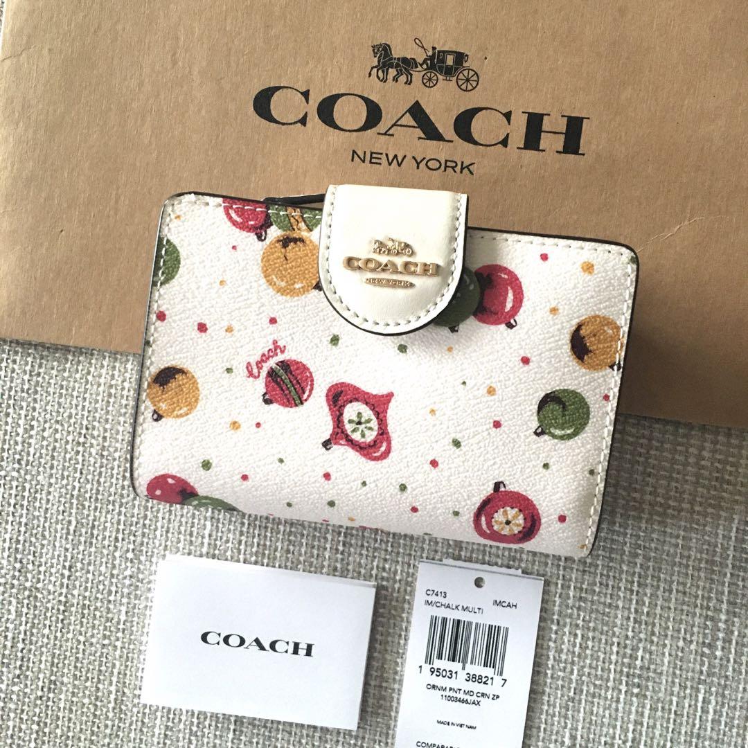 新品 COACH コーチ 定価39,600円 二つ折り 財布 IMCAH