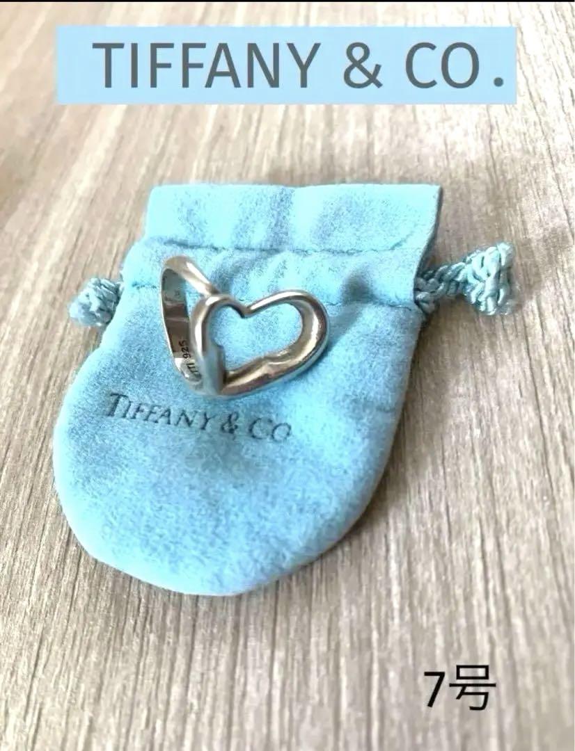 【海外配送可】【送料無料】 & TIFFANY Co. 90s ᰔᩚ 925ハート型オープンリングティファニー アクセサリー