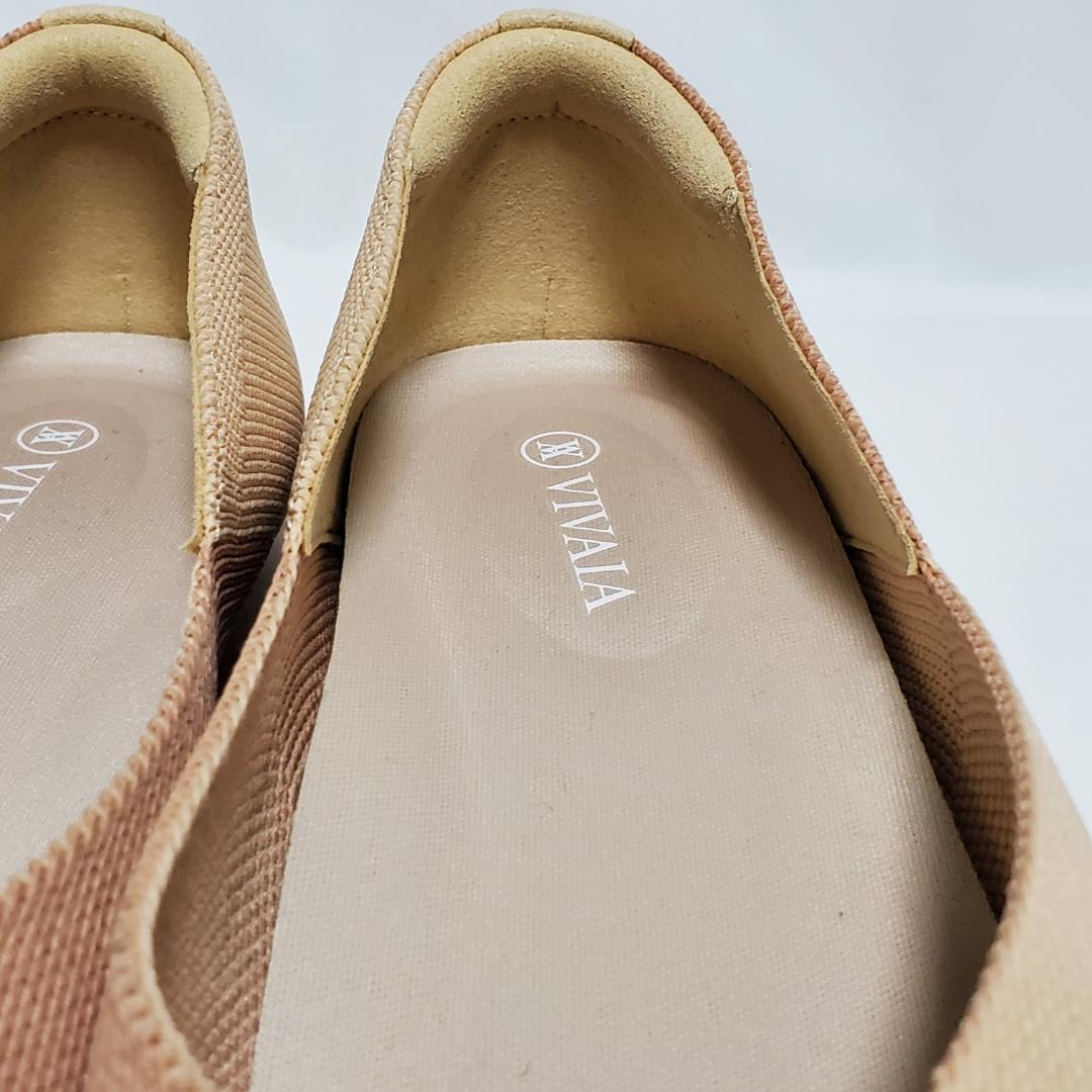 【新品未使用品】　VIVAIA　フラットシューズ　ベージュ系　バイカラー
