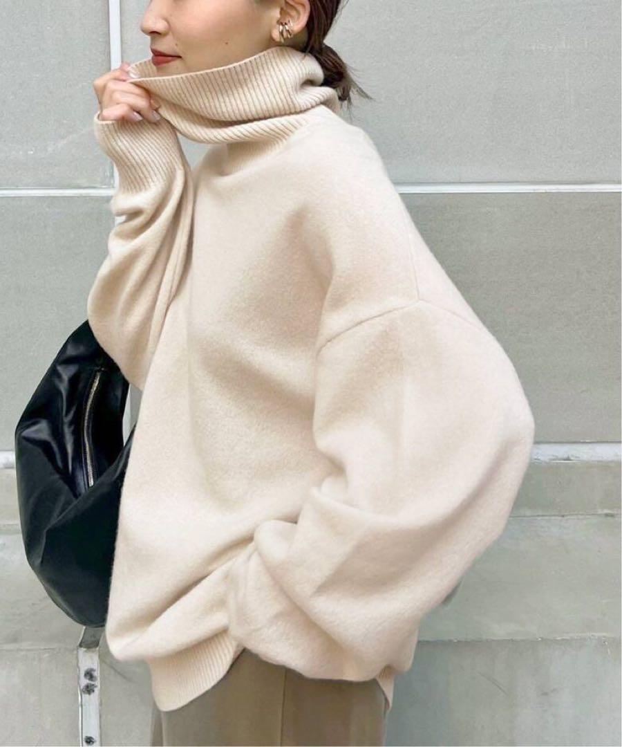 DeuxiemeClasse JUSPER タートルネックプルオーバー ベージュ DeuxiemeClasse JUSPER タートルネックプルオーバー ベージュ