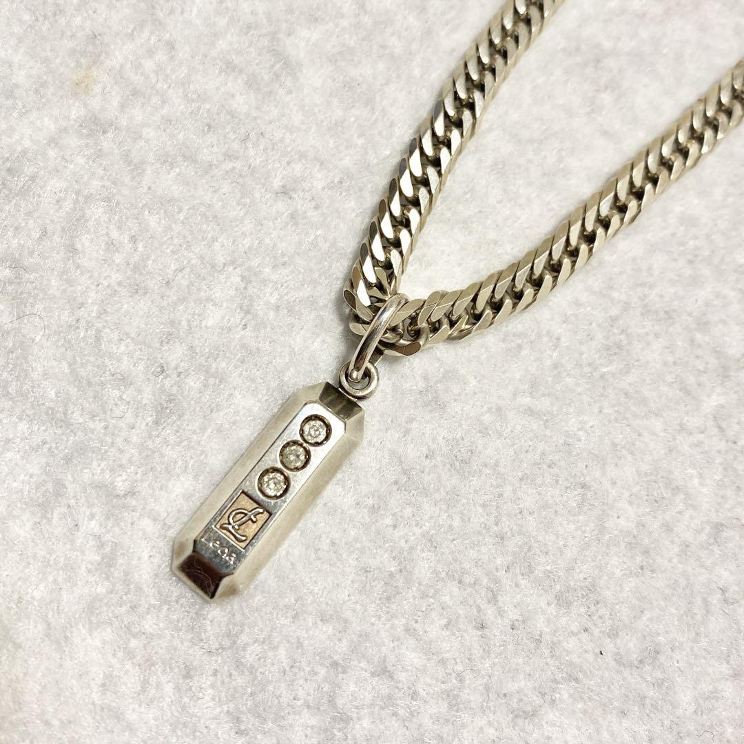 レダシルマ　silver925 ダイヤモンドネックレス　ゲルマニウム　喜平