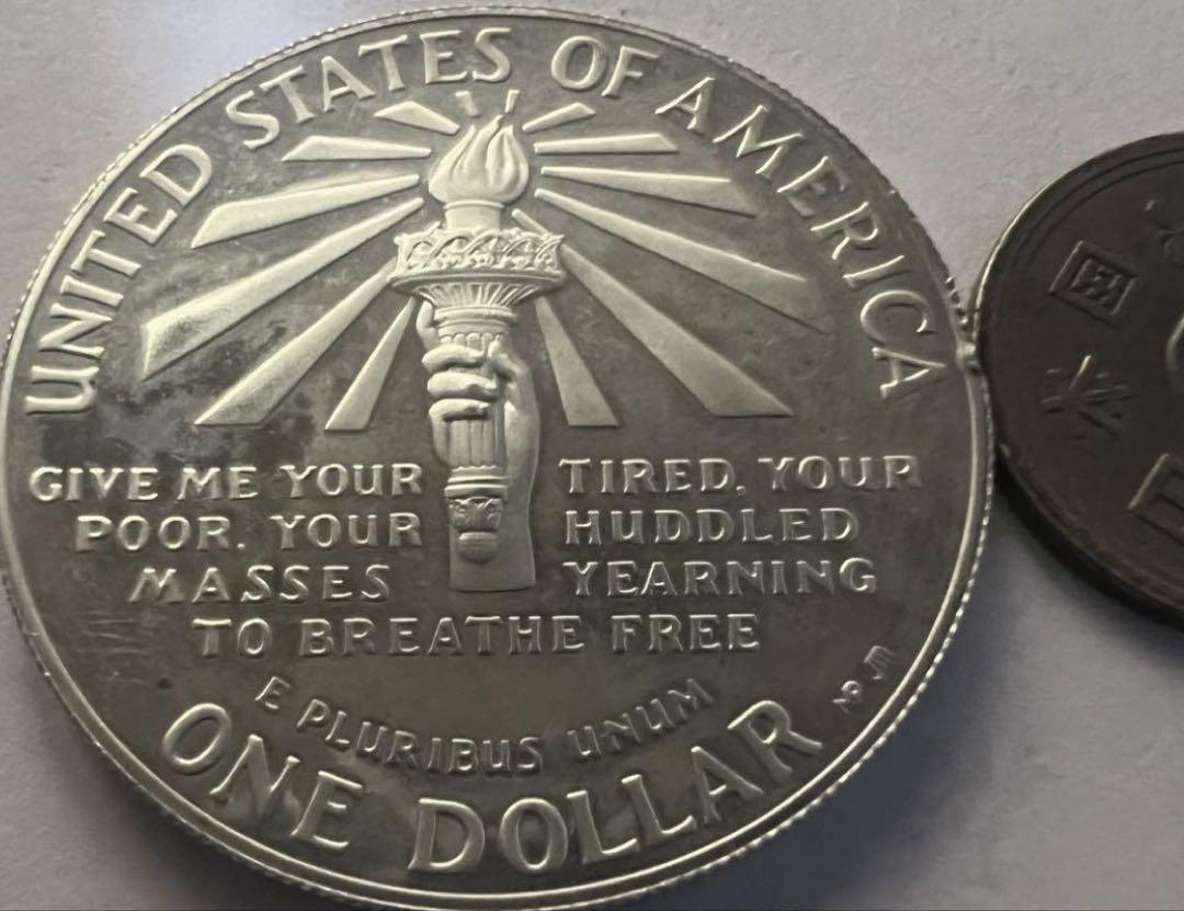 1986年アメリカ合衆国1ドルプルーフ銀貨　自由の女神像 1986年アメリカ合衆国1ドルプルーフ銀貨 自由の女神像 - メルカリ