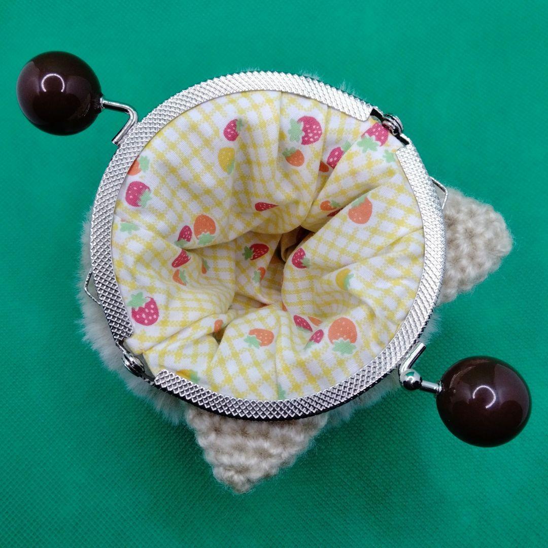 ✿ハンドメイド✿がま口・ポーチ✿手編み・あみぐるみ✿2匹の