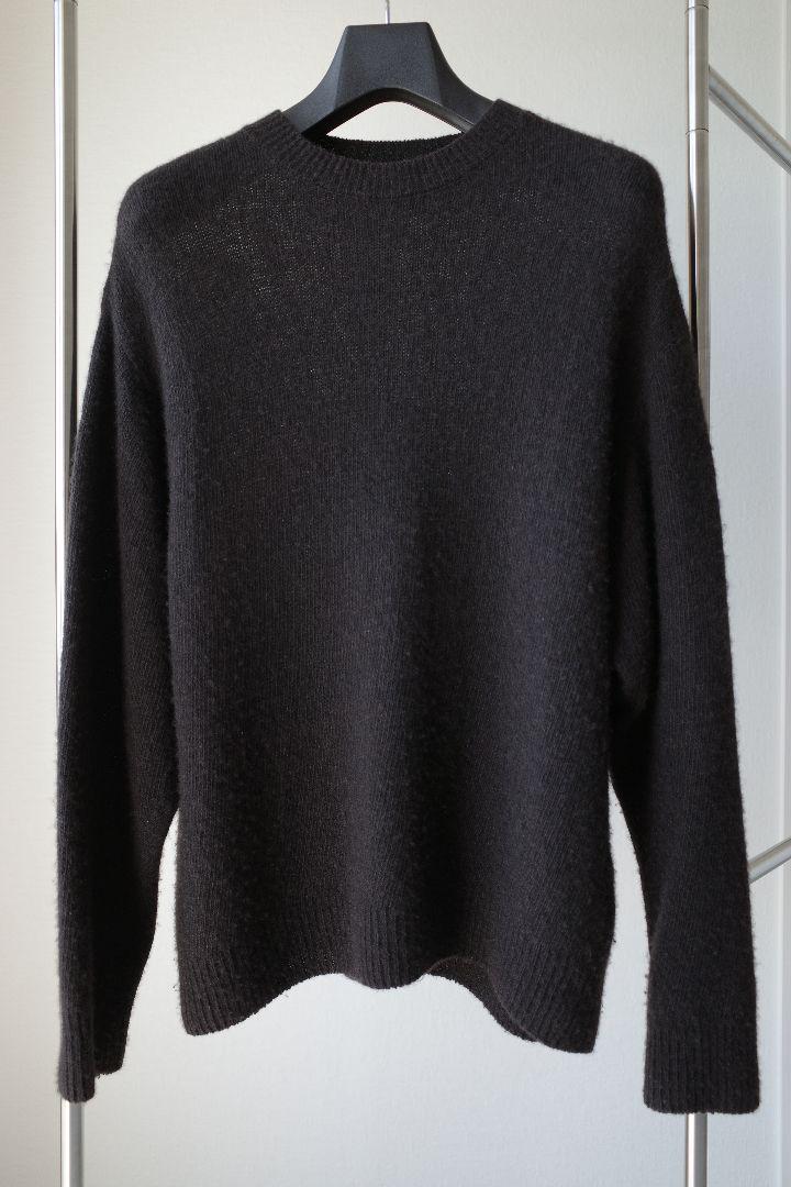 【22AW サイズ3 美品】comoli カシミヤクルーネックニット（ブラウン）