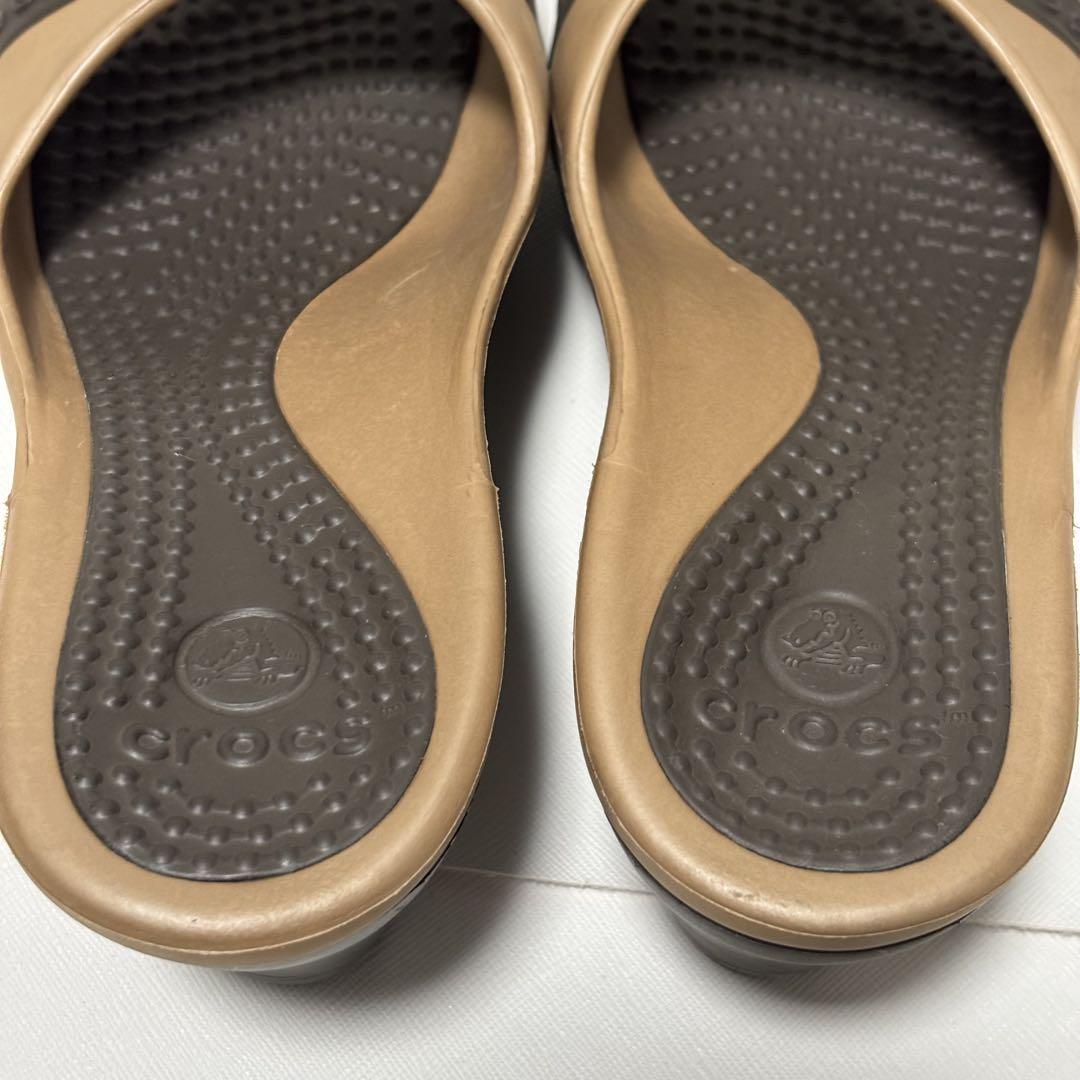 クロックス Crocs Sassari W5ササリー ゴールド 茶色 廃盤品