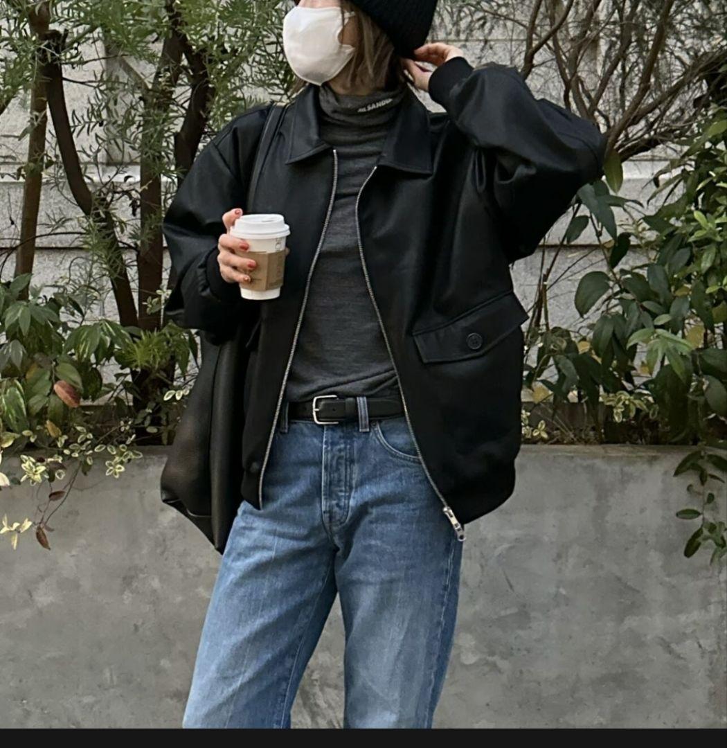 oksoon fake leather blouson フェイクレザージャケット - メルカリ