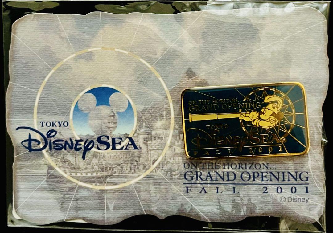 美品/未開封 東京ディズニーシー グランドオープン 腕時計 ピンバッチ10個 美品/未開封 東京ディズニーシー グランドオープン 腕時計
