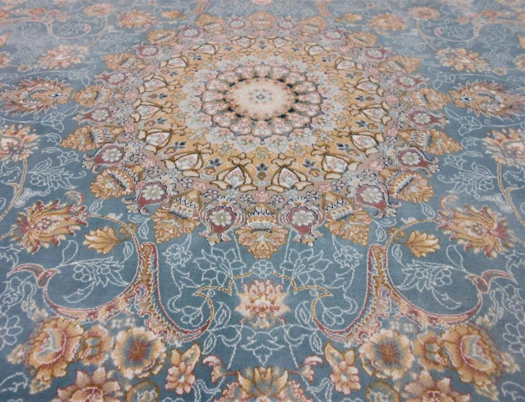 225万ノット！超高密度織 絨毯！本場 イラン産100×150cm‐200151