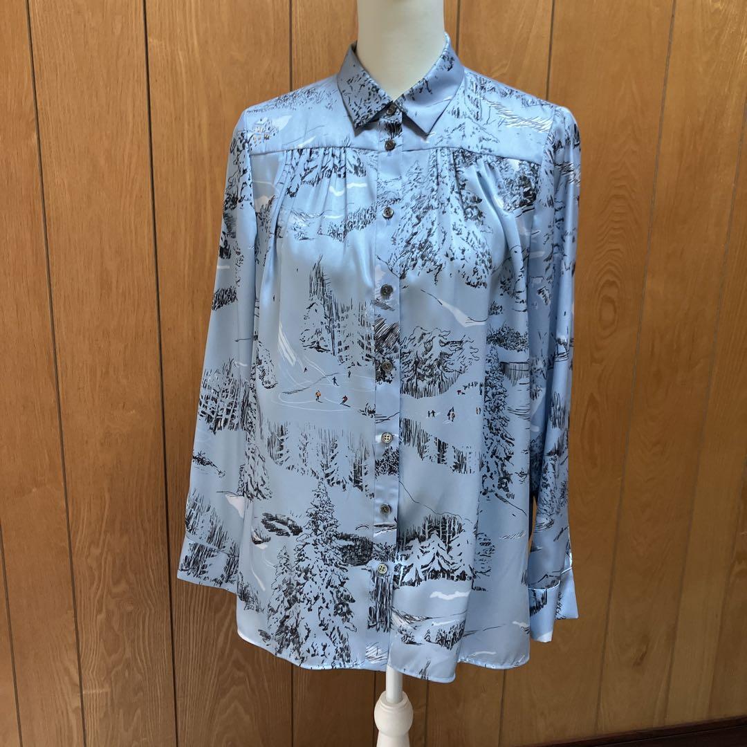 【美品】レリアン 薄手カットソー 水色 長袖 ファッション サイズ11