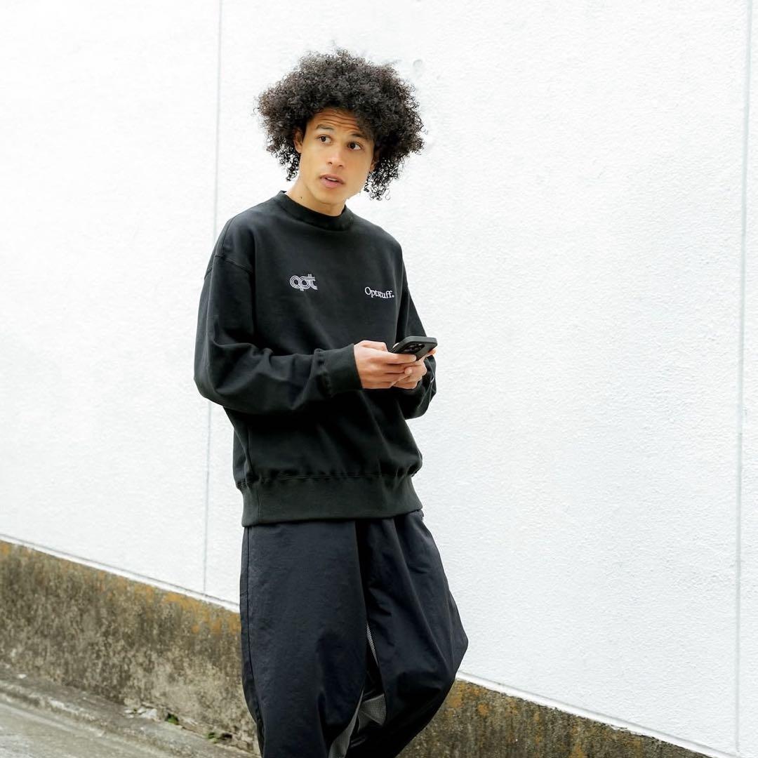 OPTSTUFF CREWNECK SWEAT M ネイビー スウェット OPTSTUFF CREWNECK SWEAT SHIRT XL（OPTSTUFF CREWNECK SWEAT