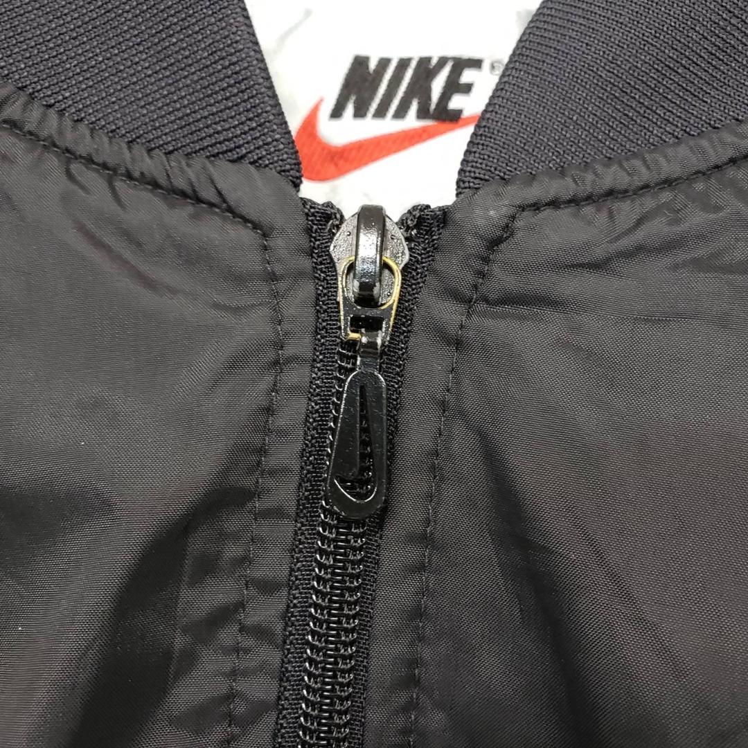 90s 古着】ナイキ NIKE ツートンカラー 刺繍 ナイロンジャケット XL