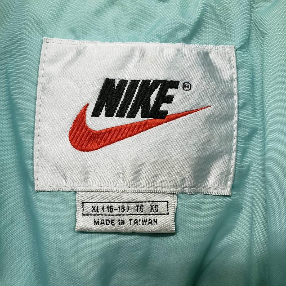 90s 古着】ナイキ NIKE ツートンカラー 刺繍 ナイロンジャケット XL