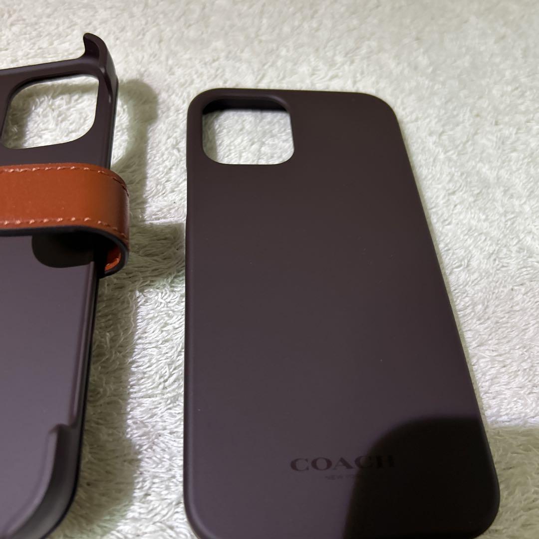 未使用　極美品　COACH コーチ　iPhone12 アイフォンケース　手帳型