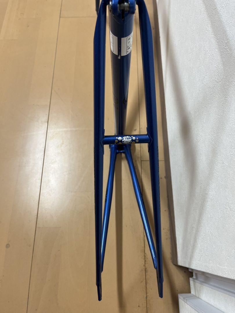 正規代理店 希少】山本製作所 NJS 競輪 自転車 ピストフレーム 青 YAMAMOTO パーツ