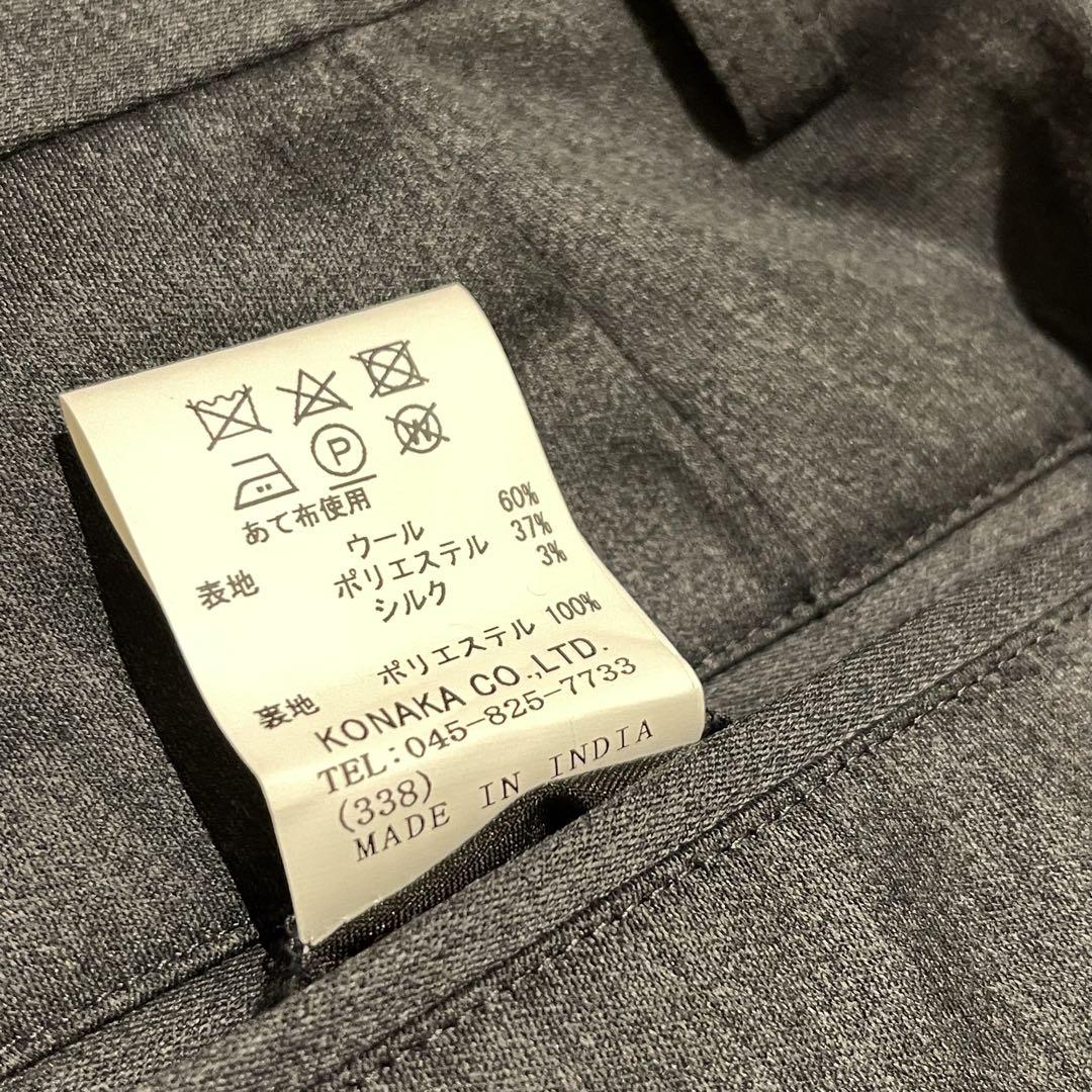 【極美品】シルク混 SUIT SELECTスリーピース　セットアップグレー L