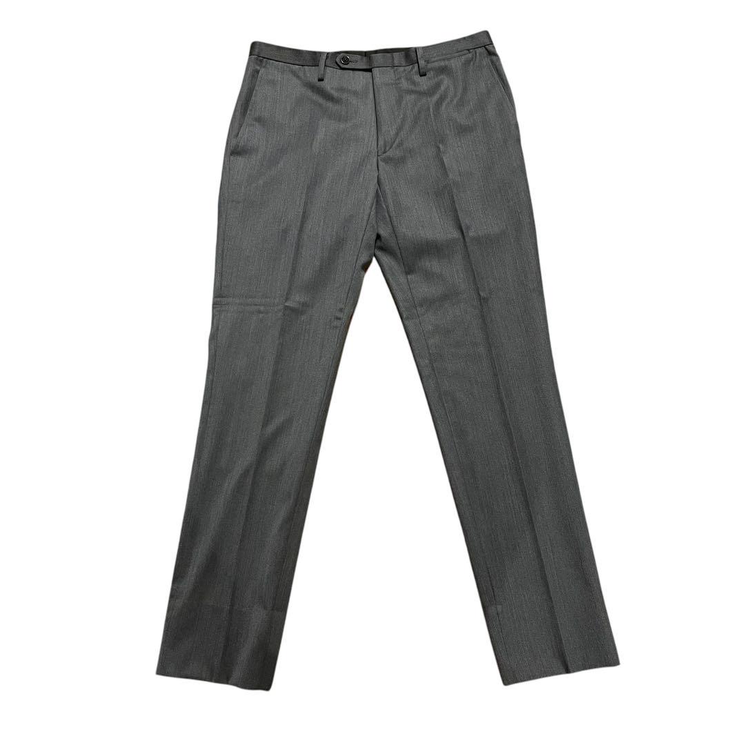 【極美品】シルク混 SUIT SELECTスリーピース　セットアップグレー L
