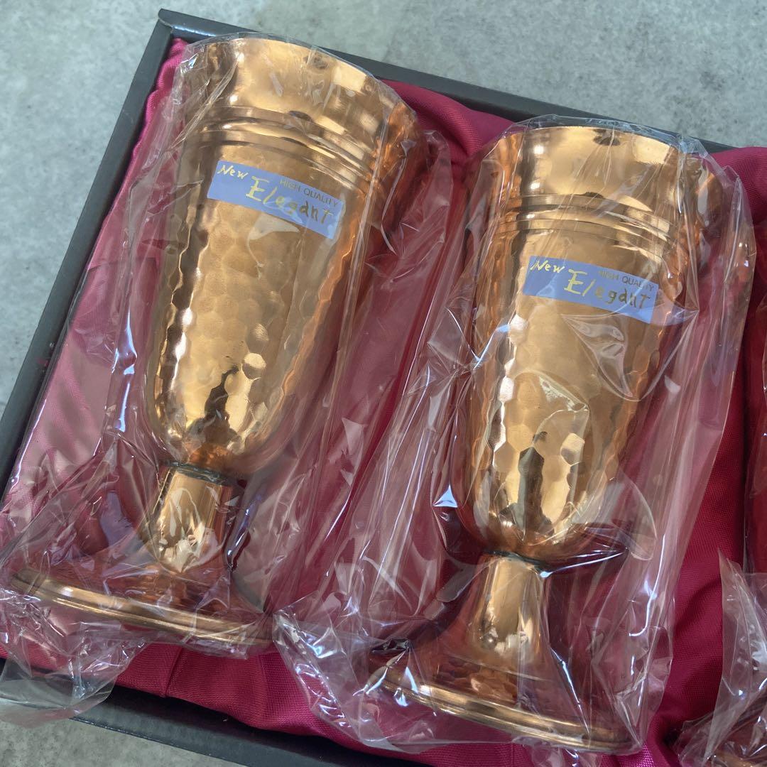 アイスコーヒーカップ5客珈琲喫茶店レトロ新品カフェ飲食店銅製