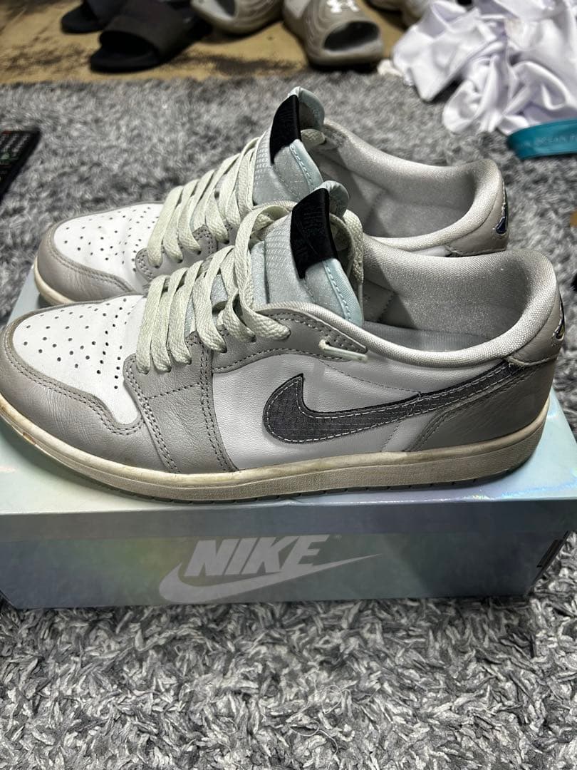 Nike Air Jordan 1 Low グレー/ホワイト Nike Air Jordan 1 Low グレー/ホワイト