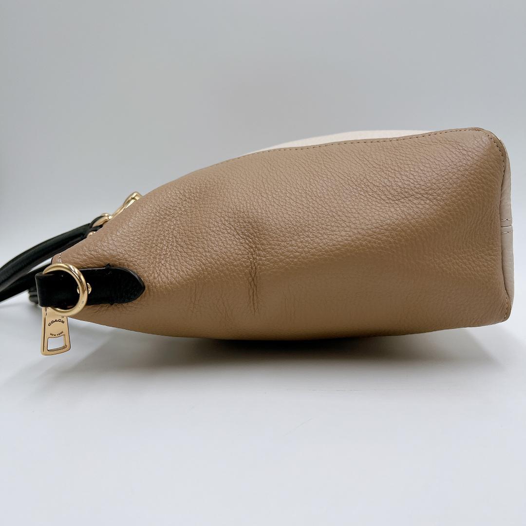 良品 COACH ケイシーサッチェル ブロックカラー 2WAYバッグc522